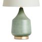 Jade Green Ombre Glass Table Lamp Base image number 0