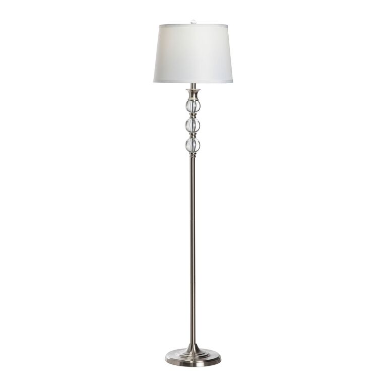 Vida Silver And Acrylic Floor Lamp image number 1