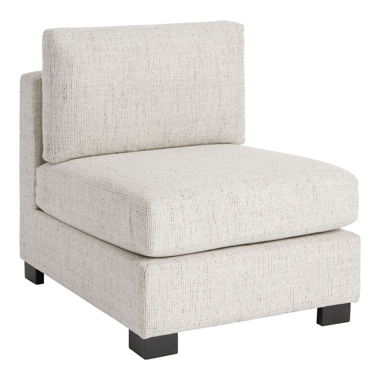 Hayes Cream Modular Sectional Armless Chair image number 1