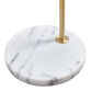 Meg Gold Metal And White Marble Arched Floor Lamp image number 2