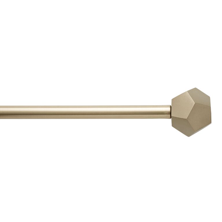 Matte Gold Prism Finial Curtain Rod image number 1