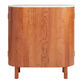 Caitlin Oval Warm Chestnut Marble Top Bar Cabinet image number 4