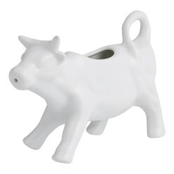 White Porcelain Cow Figural Creamer