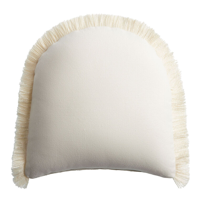 Ivory And Blue Arch Shaped Indoor Outdoor Throw Pillow image number 3