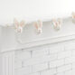 White Faux Fur Bunny Face Garland image number 0