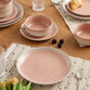Rosa Pink And Tan Ombre Reactive Glaze Dinner Plate image number 1