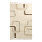 Nova Cream and Brown Geo Woven Wool Blend Area Rug image number 0