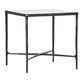 Kerwin Square Bronze Metal And Glass Side Table image number 2