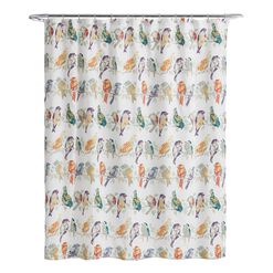 Collingswood Multicolor Bird Print Shower Curtain