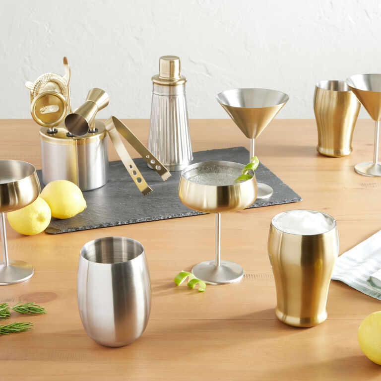 Orson Matte Gold Stainless Steel Coupe Glass image number 2