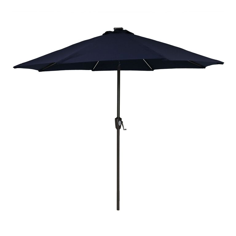Sunbrella 9 Ft Tilting Patio Umbrella with Solar LED Lights image number 1