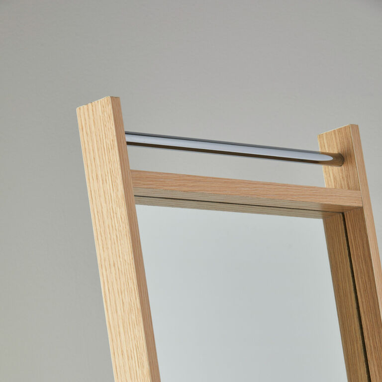 Abby Natural Wood Standing Full Length Mirror image number 4