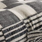 Black and Ivory Checkered Indoor Outdoor Floor Cushion image number 3
