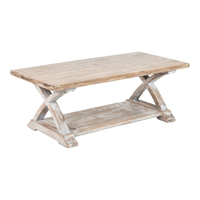 Genevieve Antique Gray Reclaimed Pine Coffee Table image number 1