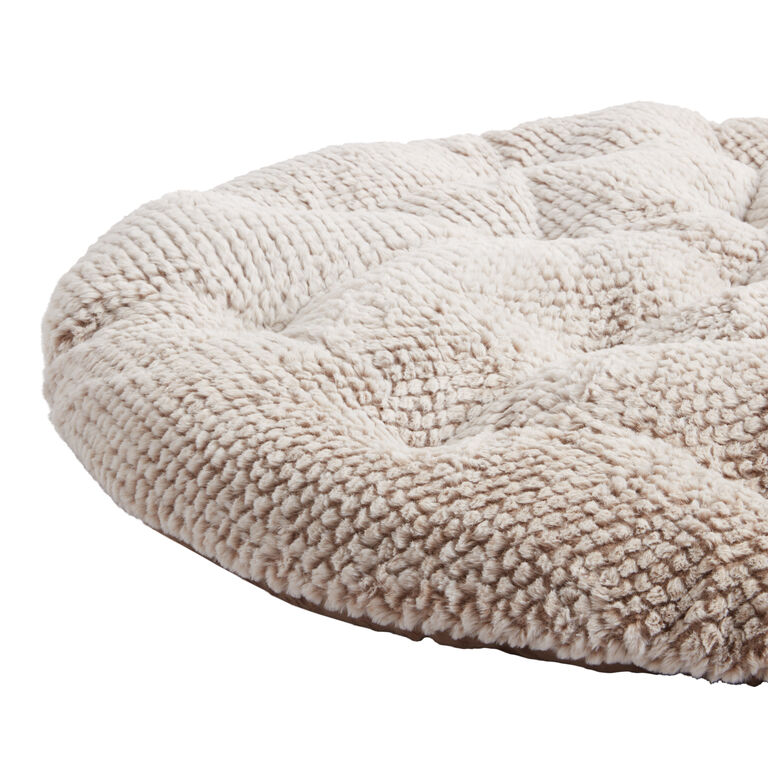 Frosted Latte Faux Fur Textured Papasan Chair Cushion image number 3
