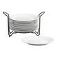 Porcelain Plates With Stacking Rack 12 Piece Set image number 1