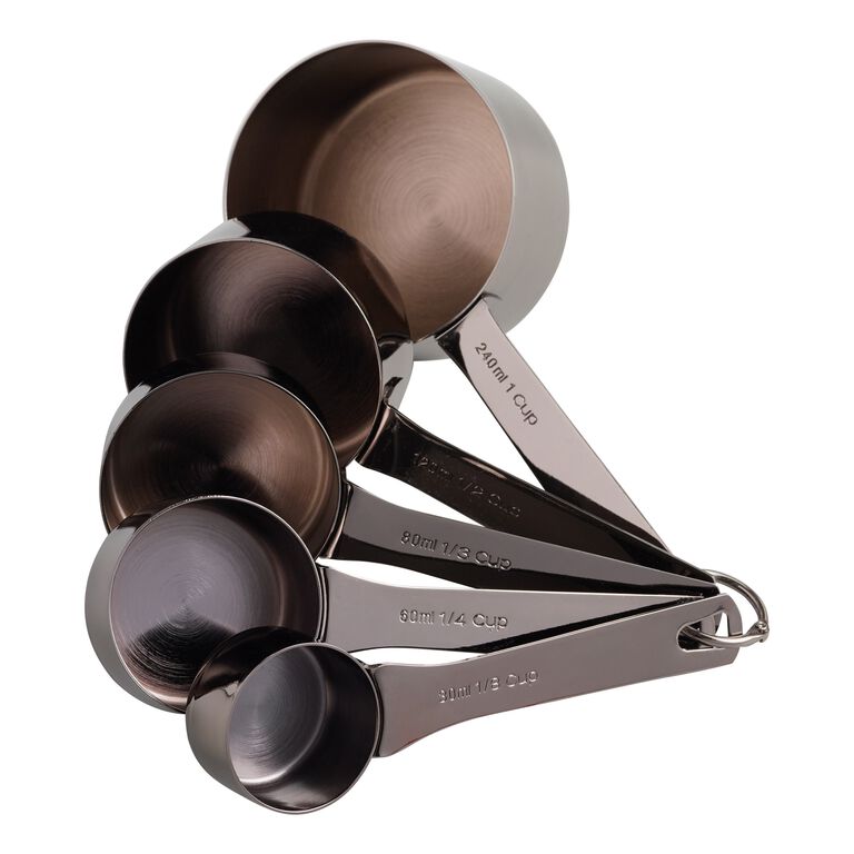 Graphite Gray Stainless Steel Nesting Measuring Cups image number 2