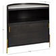 Gianni Half Circle Wood and Marble Top Bar Cabinet image number 6