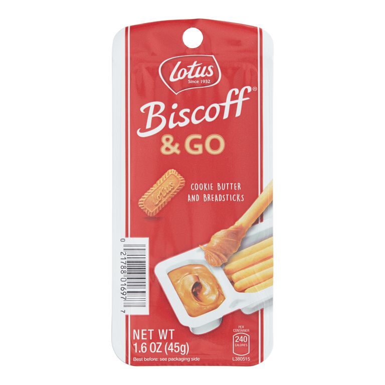 Lotus Biscoff & Go Cookie Butter And Breadsticks Snack Size image number 1