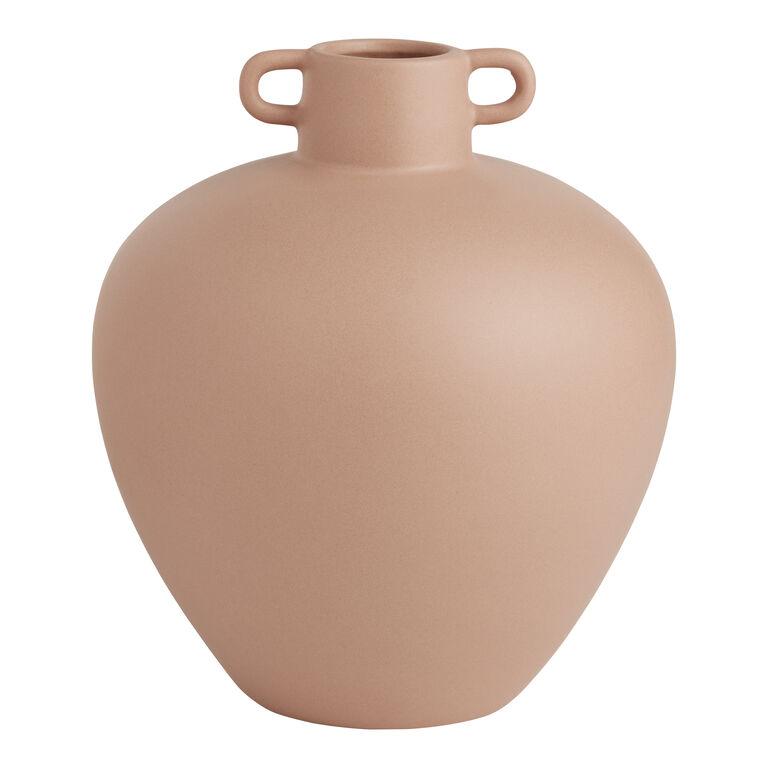 Marcy Warm Taupe Ceramic Jug Vase image number 1