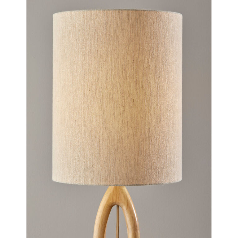 Wesley Contoured Rubber Wood Floor Lamp image number 5