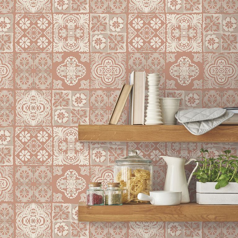 Mosaic Tile Peel and Stick Wallpaper image number 2