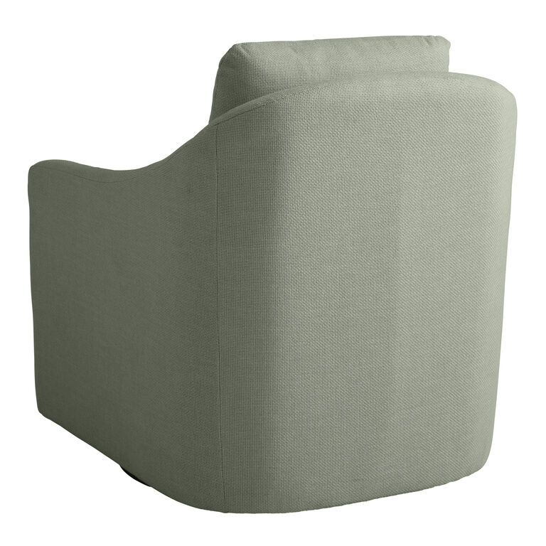 Delfina Slope Arm Upholstered Swivel Chair image number 4
