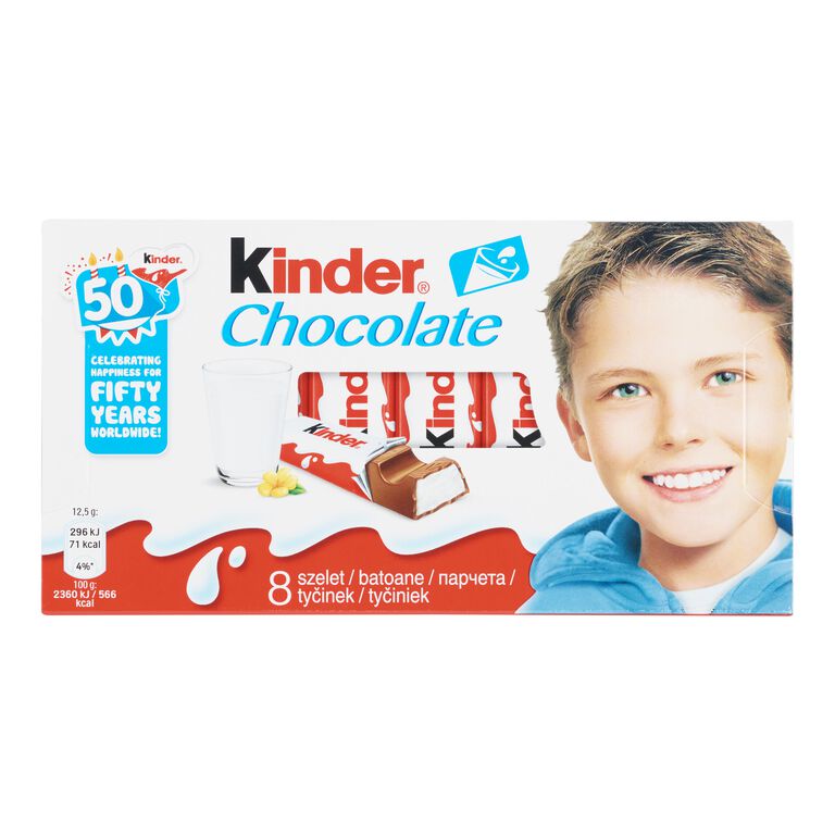 Kinder Milk Cream Chocolate Bars 8 Pack image number 1