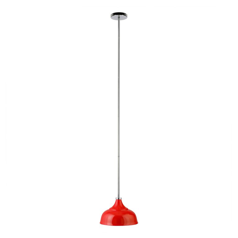 Lucy Red Metal Dome Shade Pendant Lamp image number 1