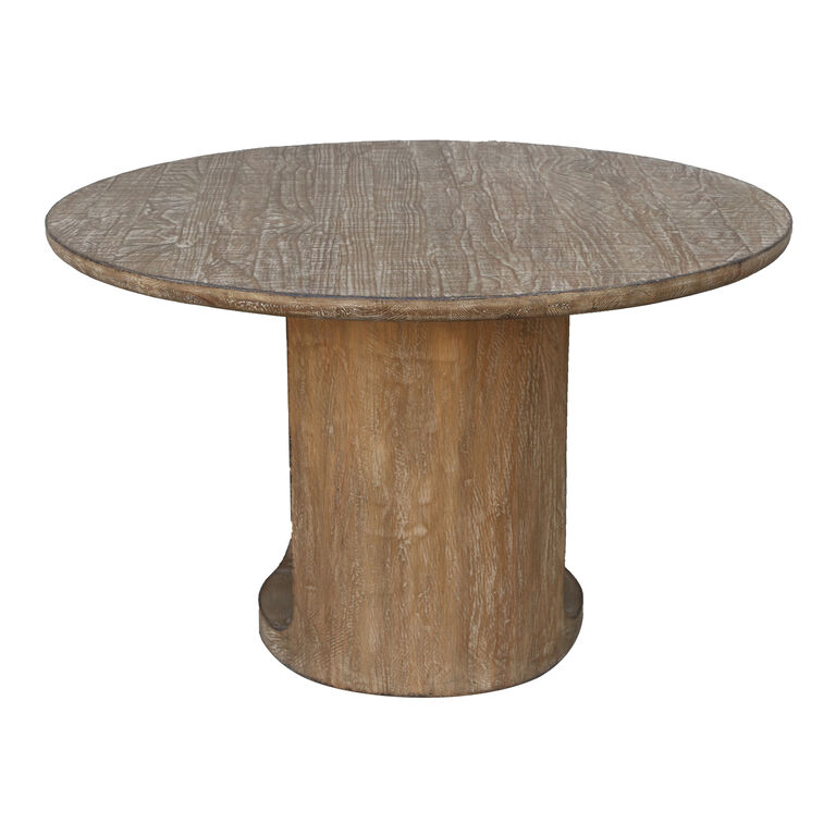 Andreas Round Antique Reclaimed Pine Dining Table image number 2