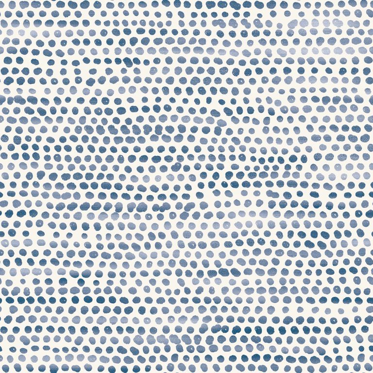 Blue Distressed Organic Dots Peel And Stick Wallpaper image number 1