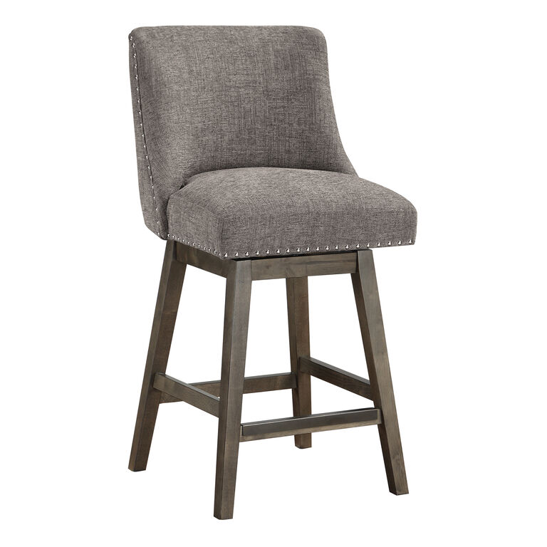Maryon Upholstered Swivel Counter Stool image number 1