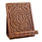 Hand-Carved Wood Tablet Stand image number 1