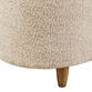 Belize Cream Boucle Curved Upholstered Storage Bench image number 5