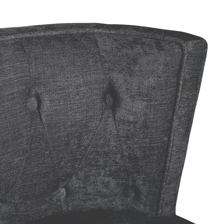 Vida Black Tufted Upholstered Counter Stool image number 4
