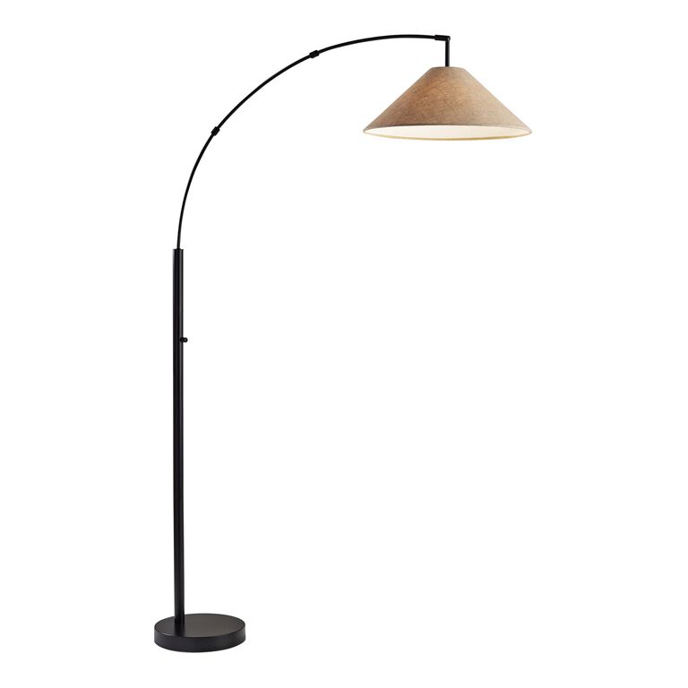 Braxton Metal Cone Shade Adjustable Arc Floor Lamp image number 1