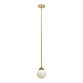 Romilly Marble Resin Globe and Gold Metal LED Pendant Lamp image number 3