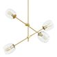 Stella Antique Brass And Glass 4 Light Chandelier image number 0