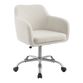 Ryan Ivory Faux Sherpa Upholstered Office Chair image number 0