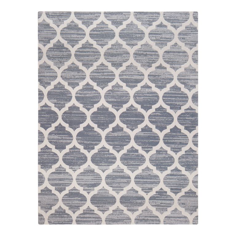 Gray And Beige Trellis Office Chair Mat image number 1