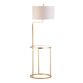Clare Gold And Glass Floor Lamp With Table image number 0
