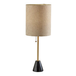 Boden Black Marble and Antique Brass Table Lamp
