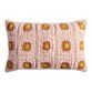 Ivory Tiled Square Crocheted Lumbar Pillow image number 0