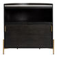 Gianni Half Circle Wood and Marble Top Bar Cabinet image number 2