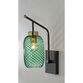 Darcie Emerald Green Glass Cylinder and Brass Wall Sconce image number 1