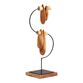 CRAFT Teak Wood and Iron S Curve Sculpture image number 0
