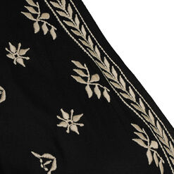Mira Black And Ivory Floral Embroidered Kaftan Dress