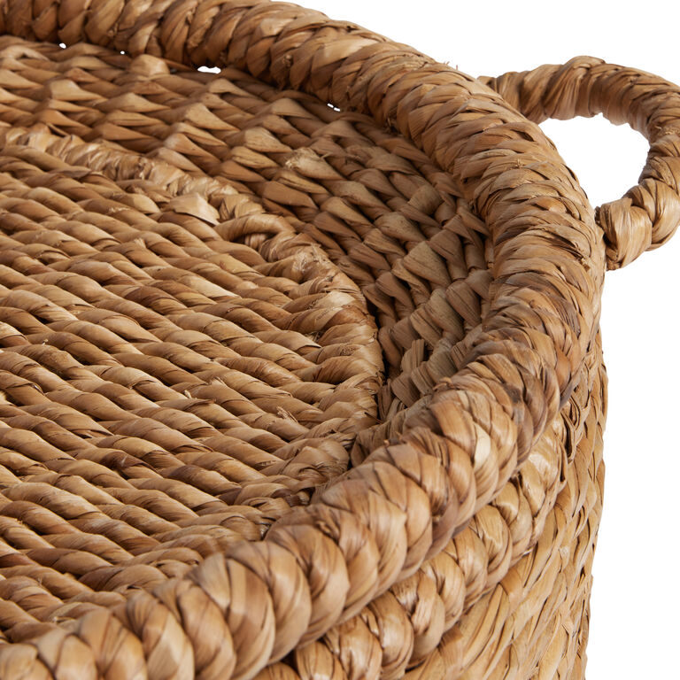 Nenita Water Hyacinth and Rattan Basket With Tray Lid image number 4