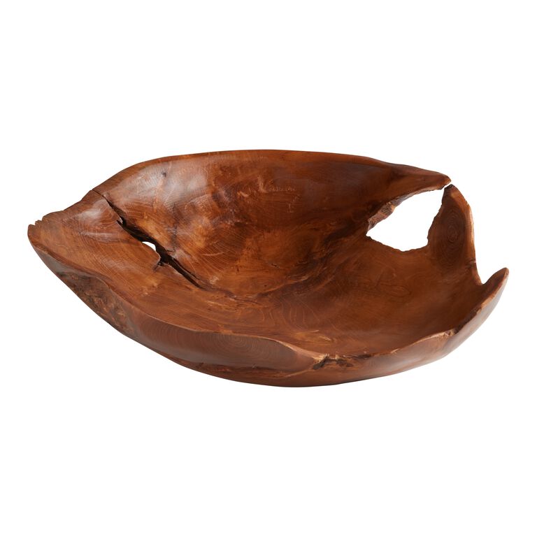 Natural Teak Wood Bowls image number 1