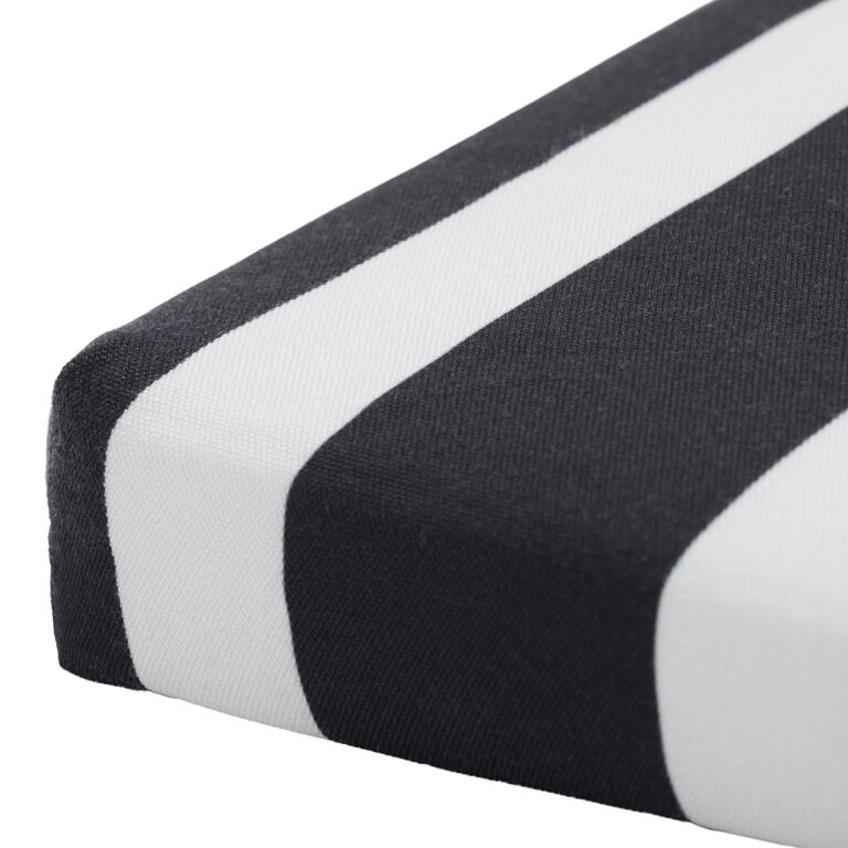 Black and White Stripe Adirondack Chair Cushion image number 2